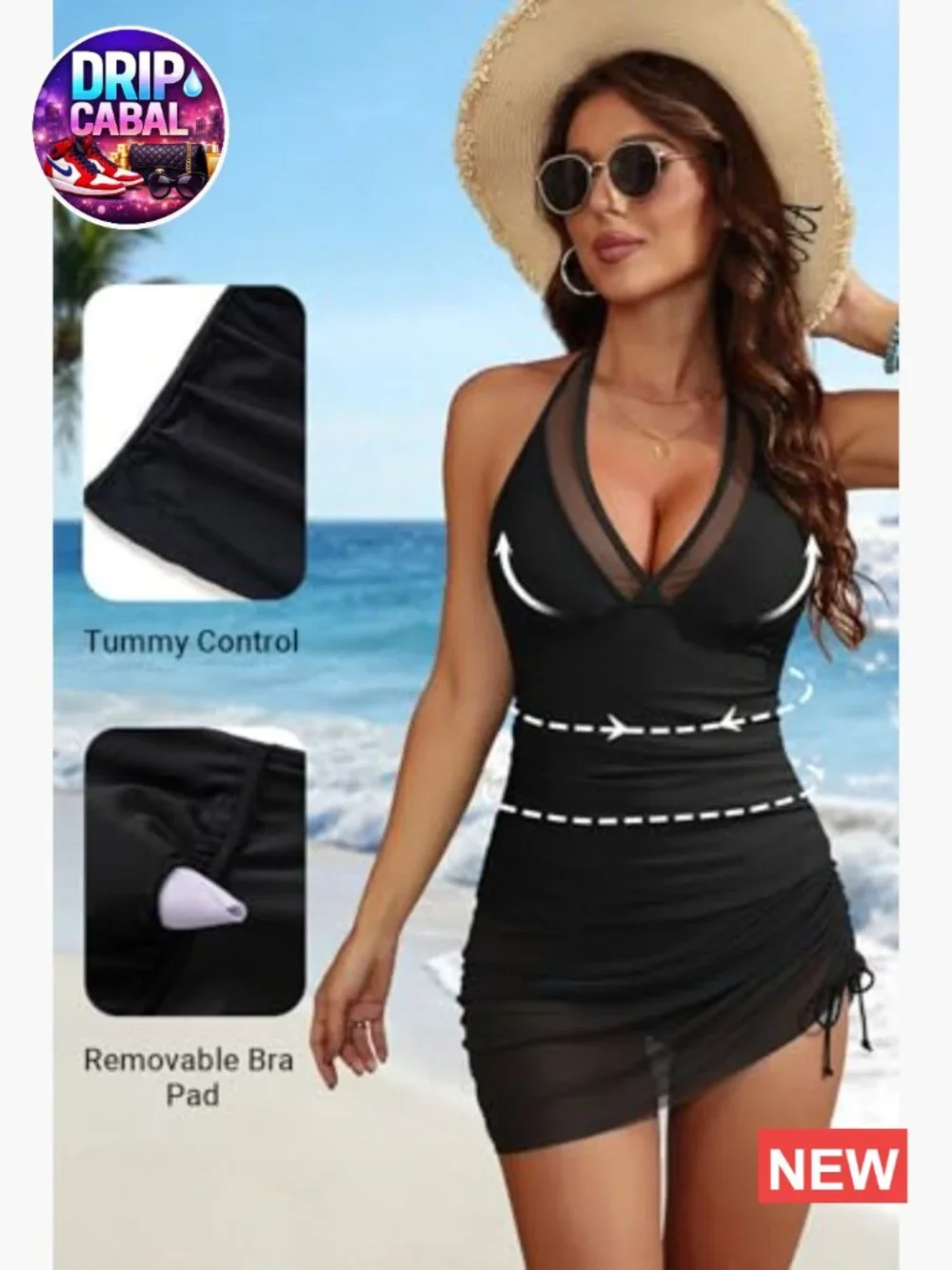 Tankini Bathing Suit for Women - Two Piece Swimsuit with Skirt Tummy Control